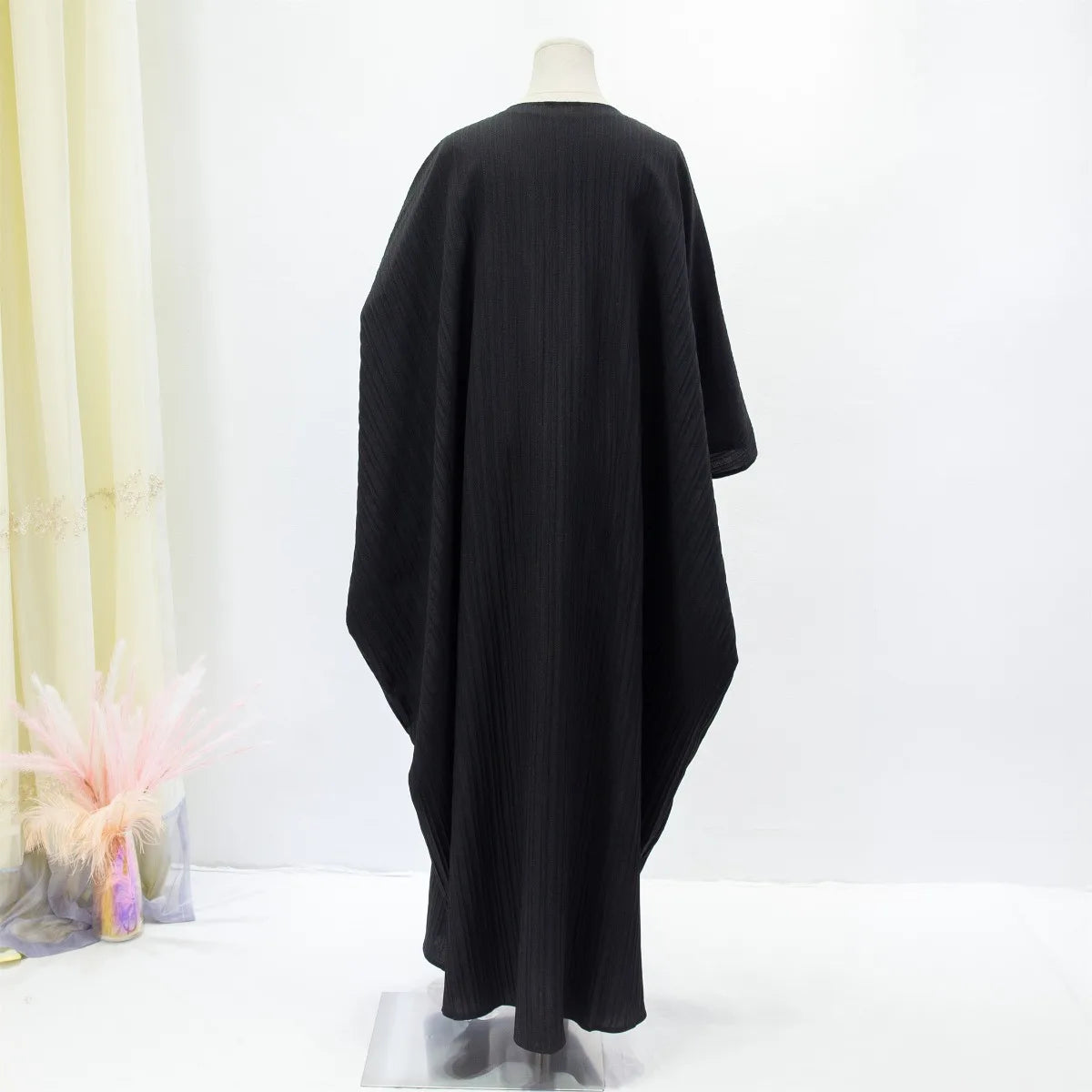 Muslim Open Front Abaya Long Sleeve Modest Outwear Kaftan Women Jilbabs Loose Maxi Length Dress Cardigan Coat Women's Clothing