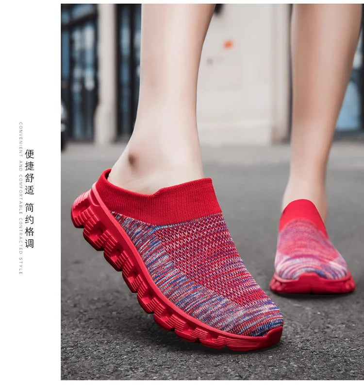 New spring and autumn breathable lightweight comfortable men's and women's casual sports shoes fashion couple plus size loafers