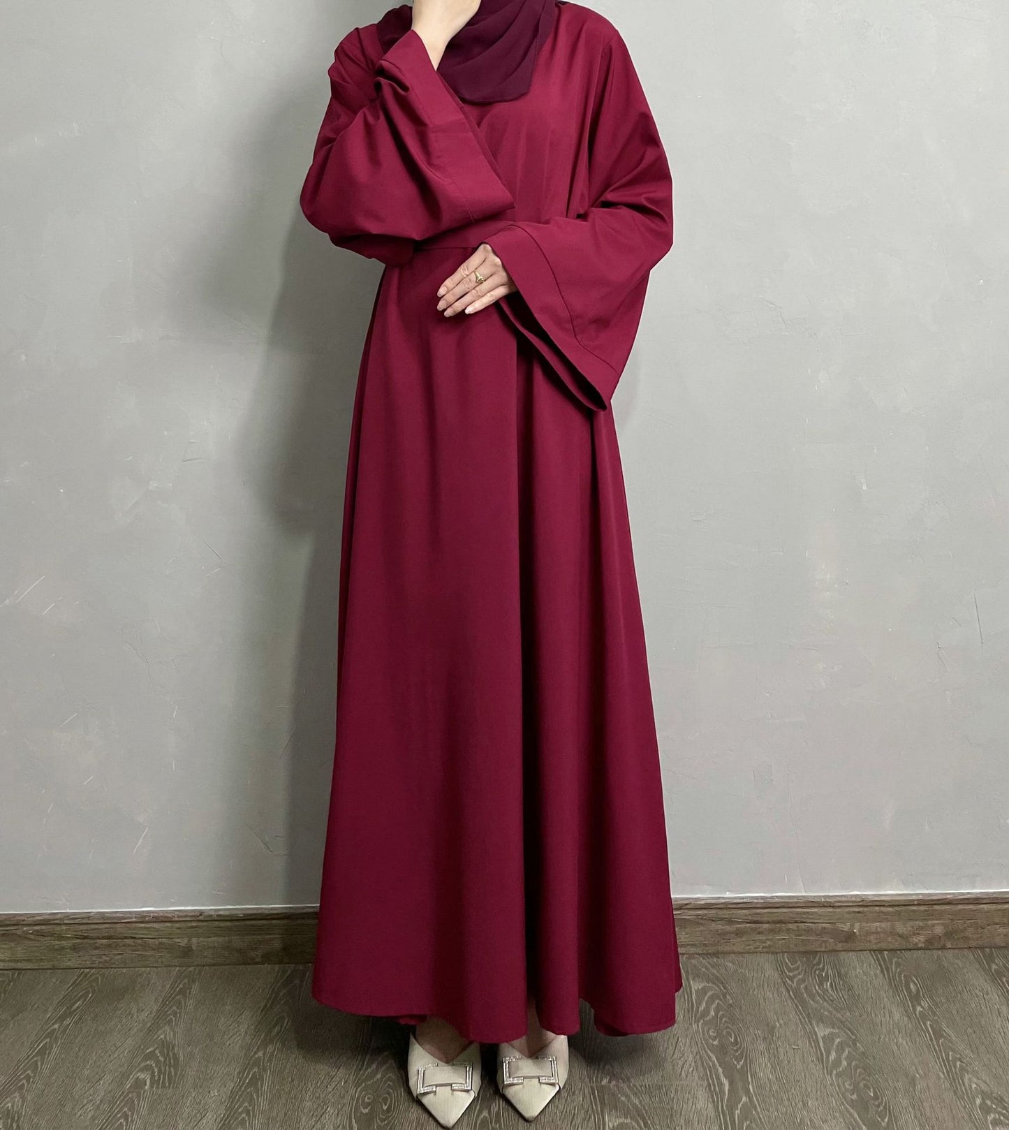 Muslim Abaya Loose One-piece Prayer Dress Full Sleeve Islamic Clothing Women Jilbab Dubai Saudi Robe Lace Up Long Dresses