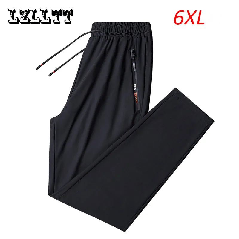 Summer Men Cool Ice Sport Breathable Pants Joggers Sweatpant Men Casual Quick Dry Gym Outdoor Pant Men Trouser Male Big Size 6XL