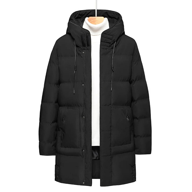 2023 Winter Men Casual Warm Windproof Thicken Long Jackets Coat Mens Hooded Overcoat Jacket Parka Male Windbreaker Plus Size 8XL