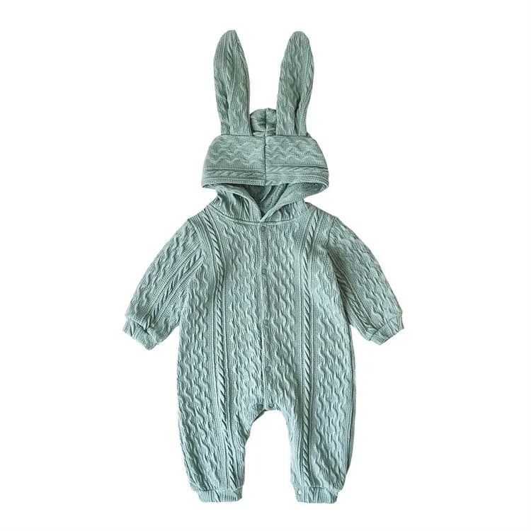 Vintage Thick Thread Baby Clothes Boys Rompers Long Sleeve Hooded  Newborn Girl Romper Winter Infant Clothing 1-3 Years