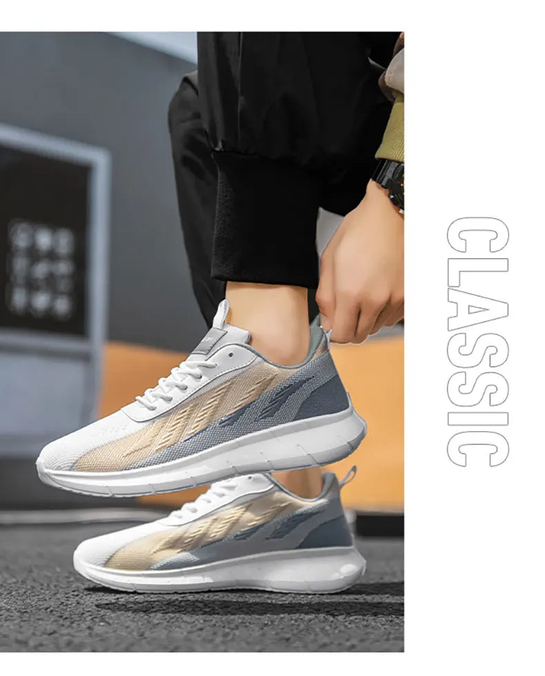 New Sneakers Men's breathable mesh lightweight casual walking men's shoes Lace-up Driving men's casual shoes  new plus size47