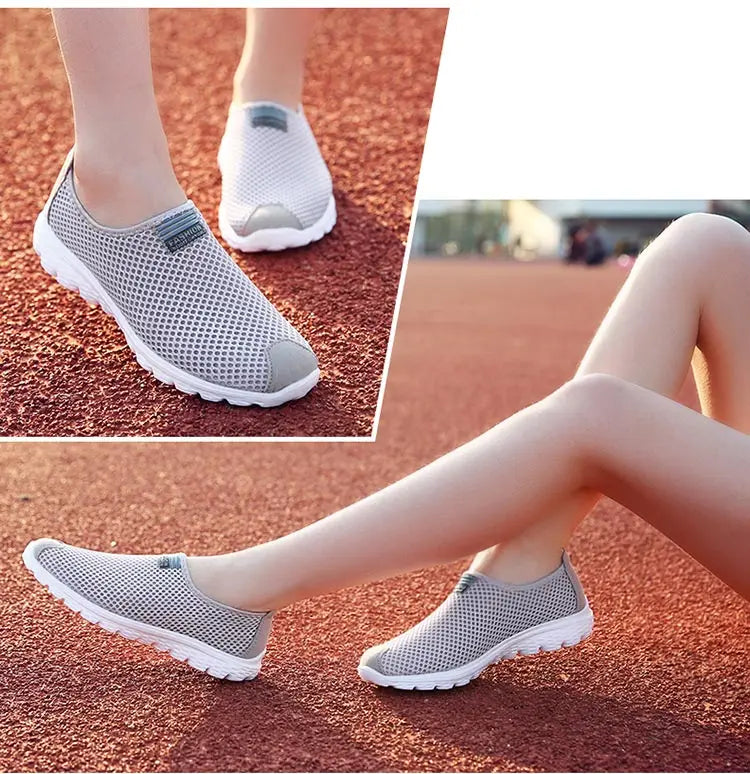 Couples summer Breathable net outdoor non-slip light walking casual walking shoes Walking men and women can be large size