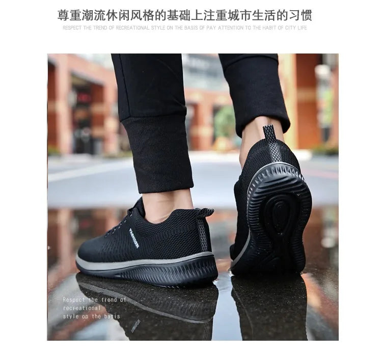 new men's lightweight running shoes casual shoes Breathable walking training shoes non-slip comfortable vulcanized men's