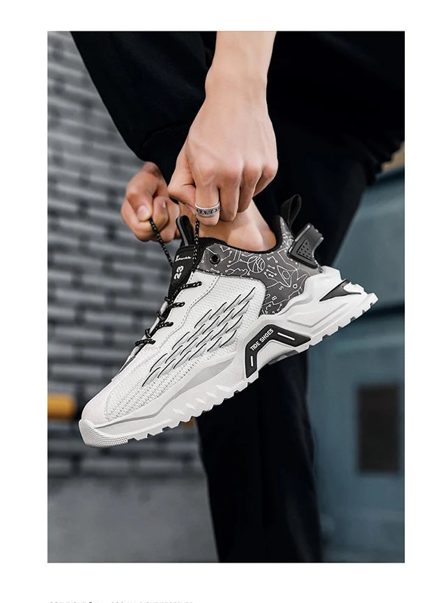 New men's 2024 running shoes mesh surface breathable outdoor sports shoes light casual shoes Spring and Autumn designer