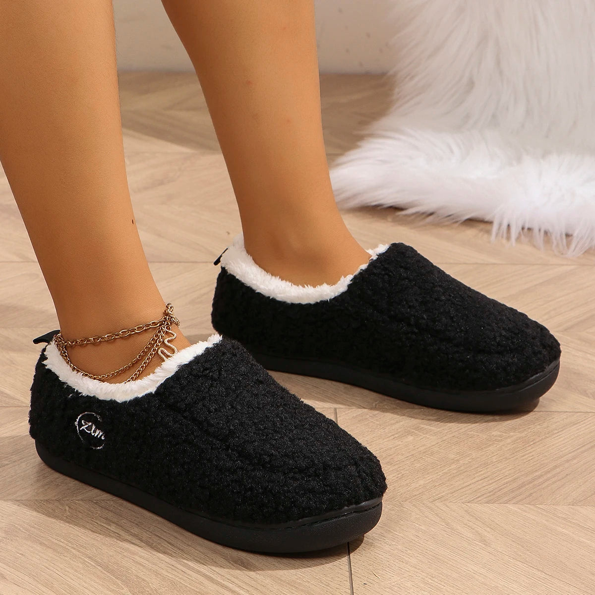 Women's new warm cotton shoes, comfortable and cute lazy shoes, cute short boots