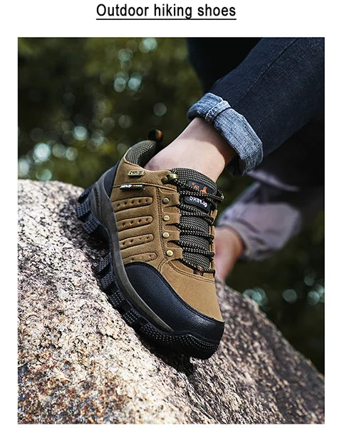 2024 Men's leisure sports outdoor hiking shoes plus size men jogging mountaineering men's shoes non-slip Spring and autumn new