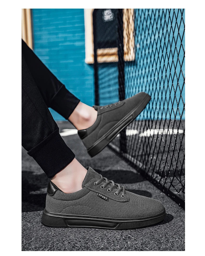 Men's casual sneakers Fashion Outdoor shoes Flats Lace-up Comfortable walking Men's shoes