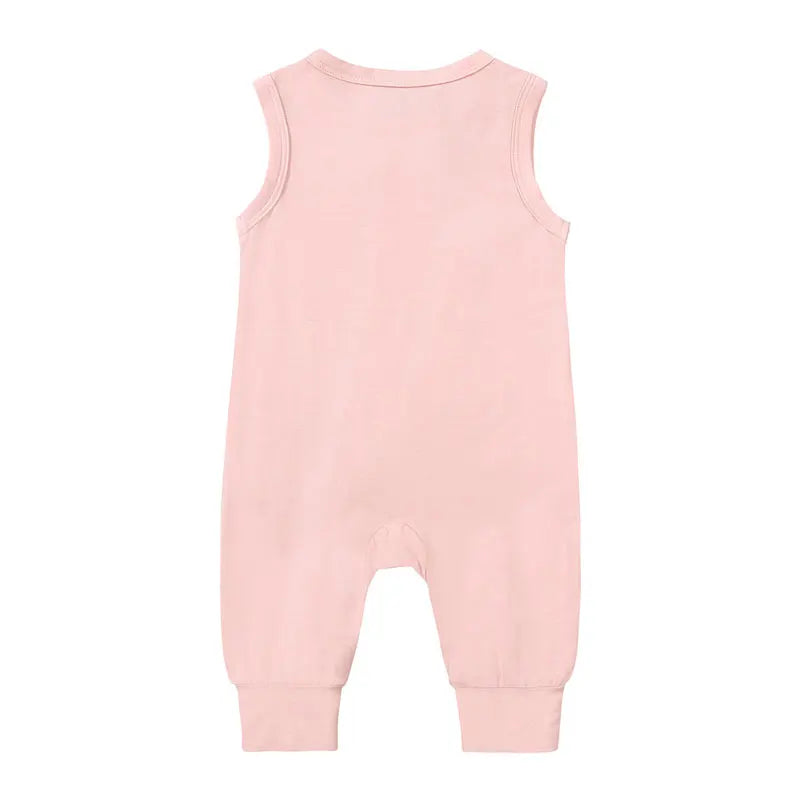 Summer Newborn Baby Clothes Boys Rompers Cotton Sleeveless Zipper Baby Girl Clothes Solid Color Infant Rompers 3-24 Months