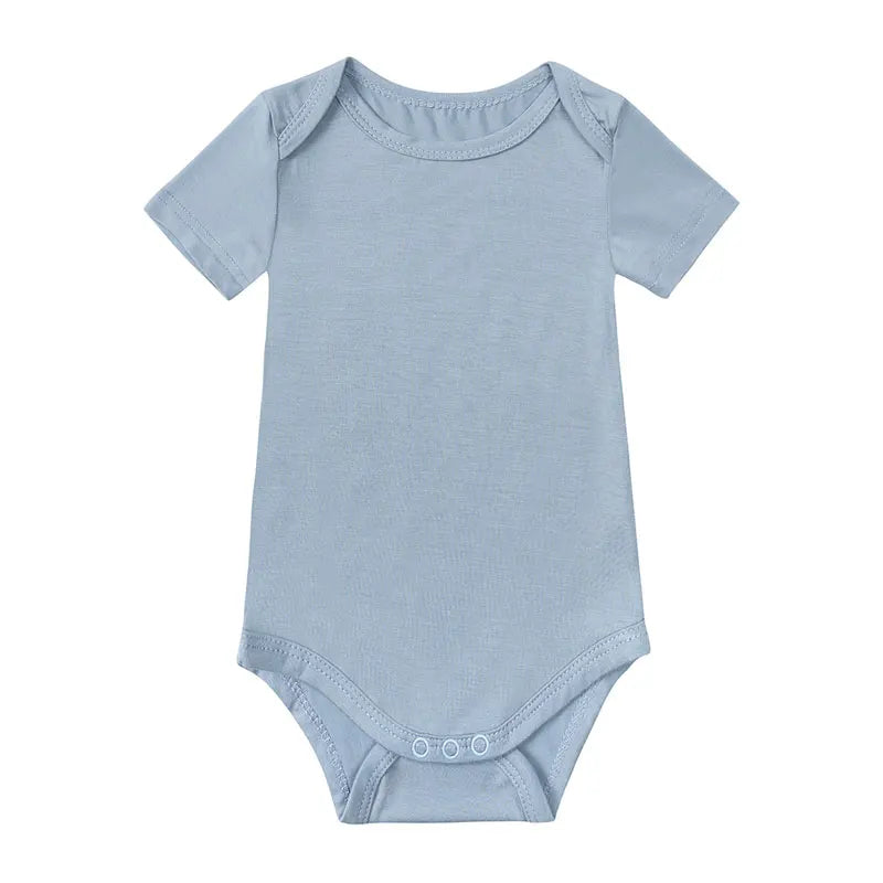 Bamboo Fiber Baby Clothing Boy Bodysuits Fashion Solid Color Short Sleeve Baby Girl Clothes Summer Newborn Clothes 0-24 Months