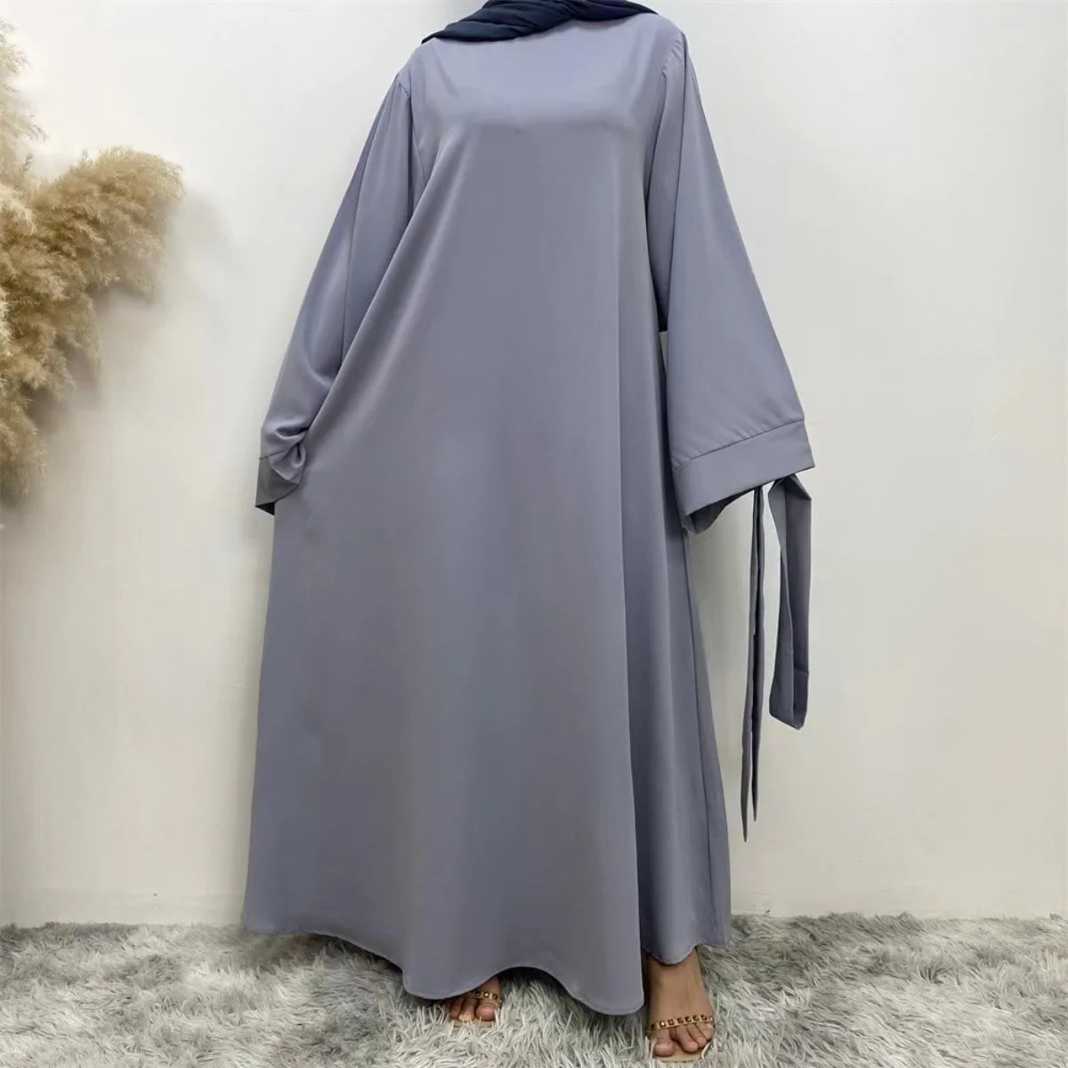 Muslim Abayas Women Kaftans Prayer Dress With Belt Full Sleeve Islamic Clothing Women Jilbabs Dubai Robe Ramadan Dresses