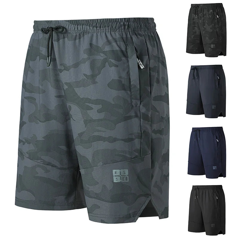 2023 Summer Men Breathable Quick Dry Sport Shorts Mens Camo Cool Beach Bermuda Shorts Man Gym Running Shorts Male Plus Size 7XL