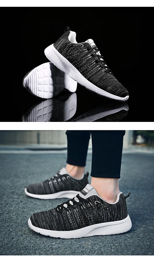 Designer new men's mesh surface breathable casual flat shoes Fashion comfortable non-slip walking running men's shoes