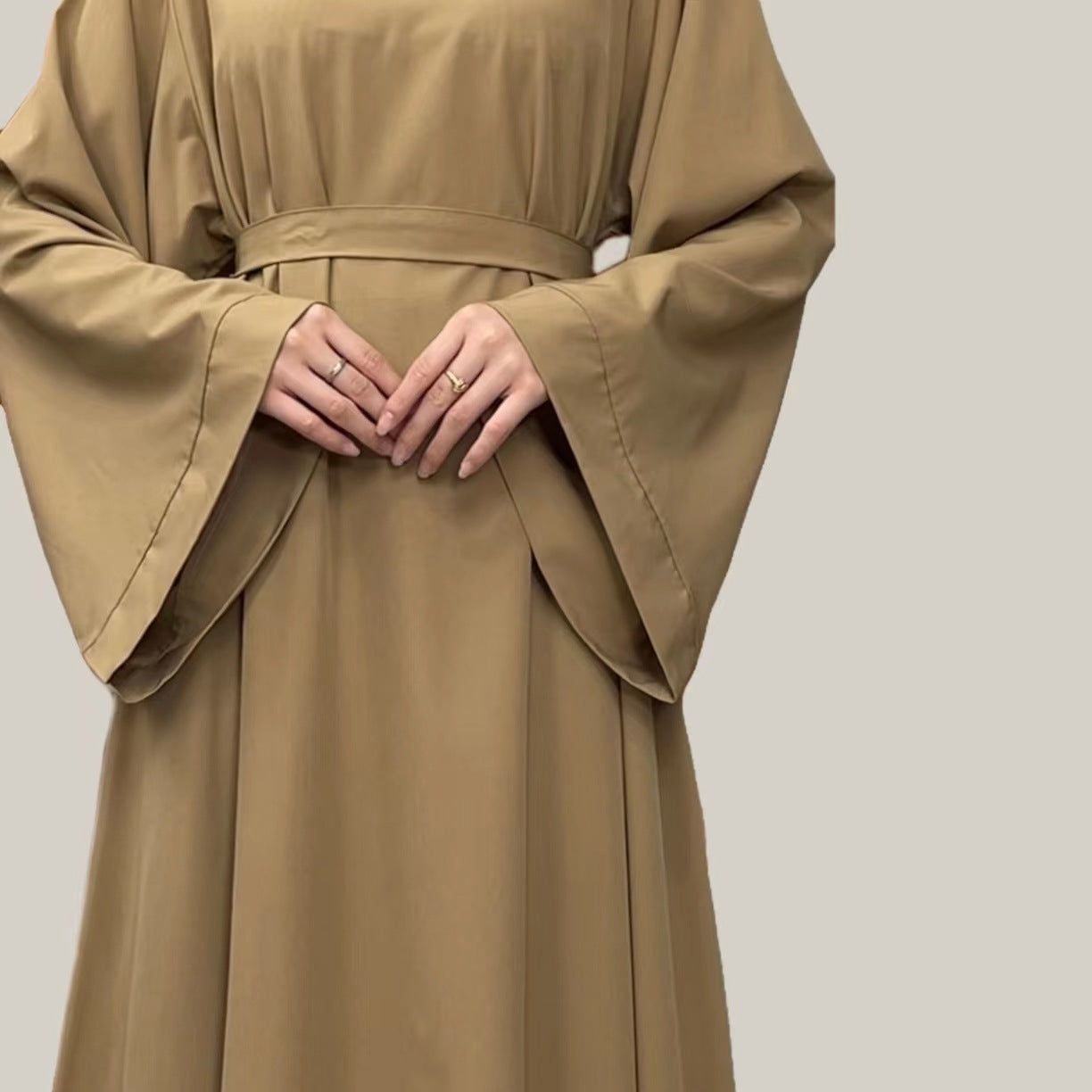 Muslim Abaya Loose One-piece Prayer Dress Full Sleeve Islamic Clothing Women Jilbab Dubai Saudi Robe Lace Up Long Dresses