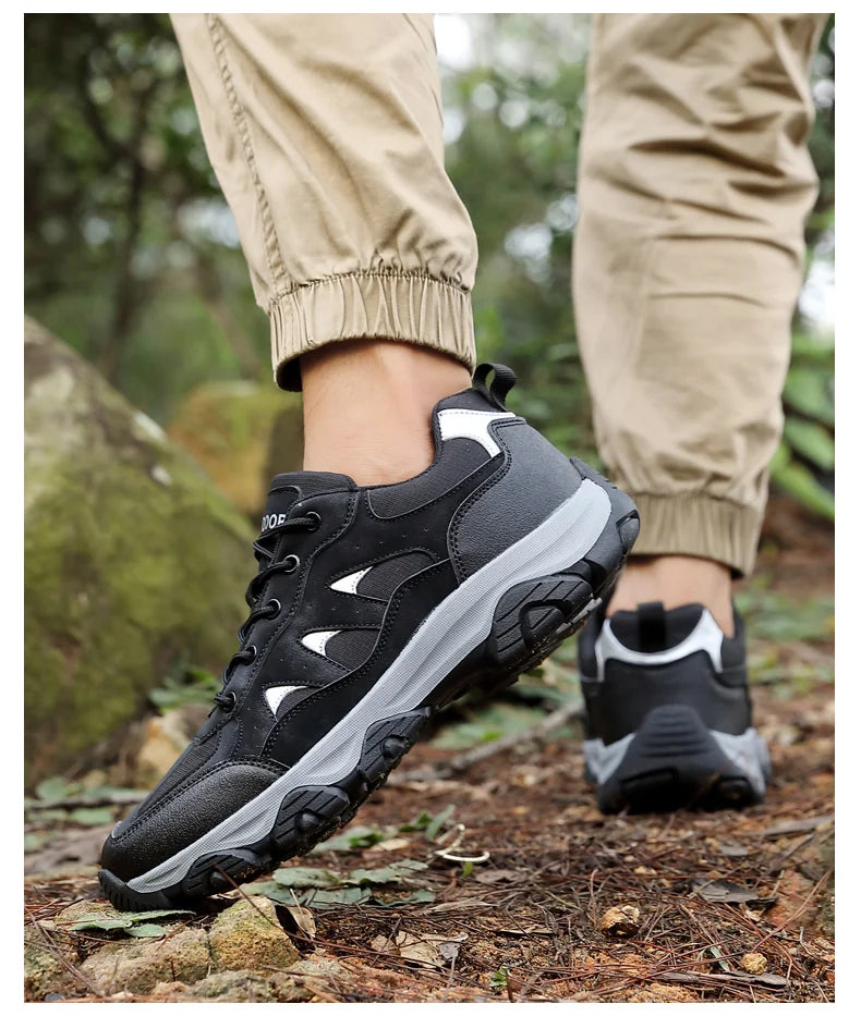 Men's casual sneakers Hiking camping safety boots Hiking sports men's shoes large size flat comfortable fashion walking shoes