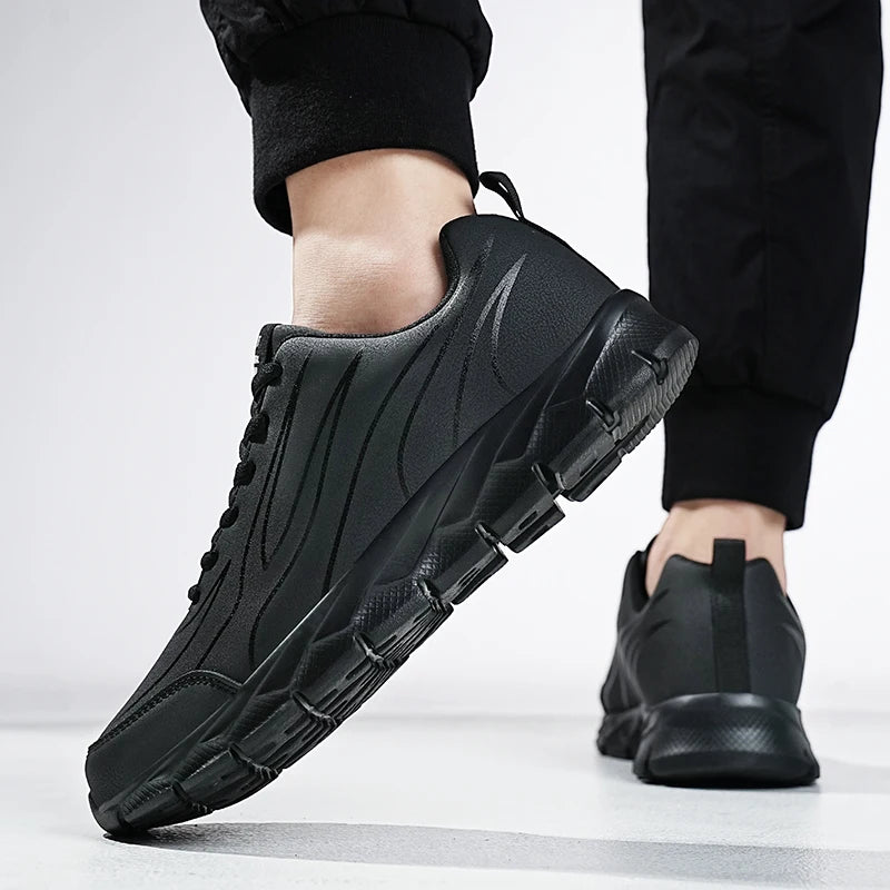 New large men's casual shoes sports fashion platform sneakers mesh breathable men's running shoes vulcanized men's loafers