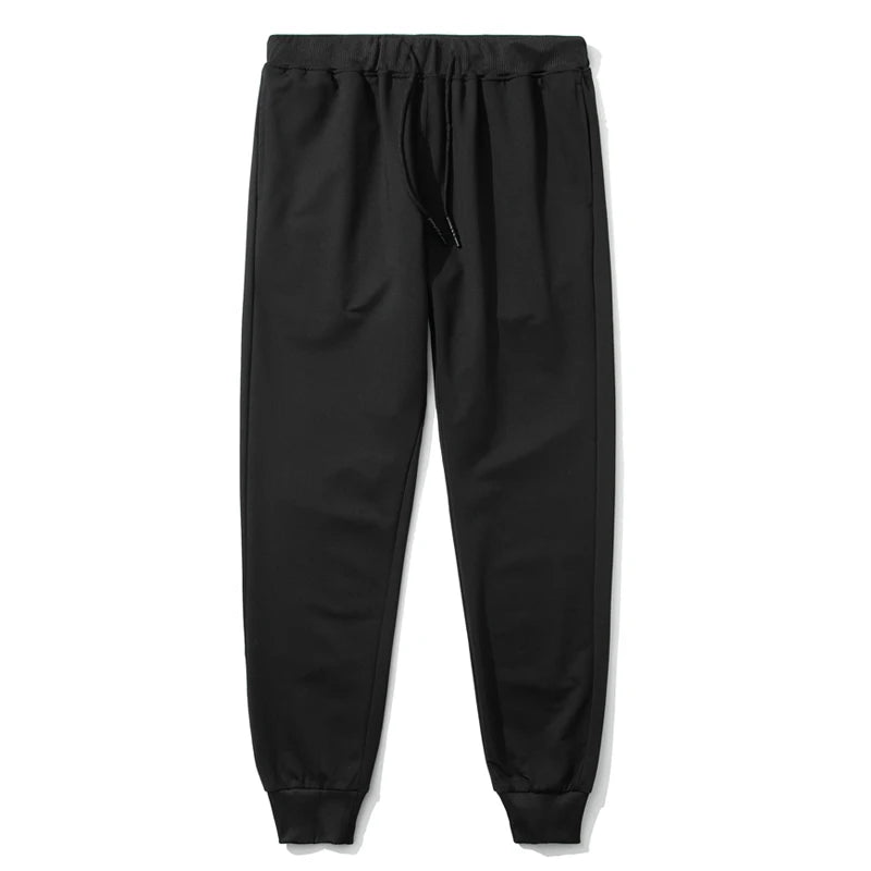 Spring Autumn Men Solid Black Sweatpants Jogger Pants Mens Drawstring Tracksuit Casual Trousers Sport Pants Male Large Size 9XL