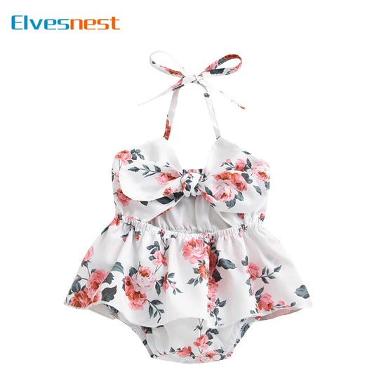 Fashion Floral Print Newborn Clothes Girls Bodysuits Cotton Sleeveless Baby Girl Clothes Summer Infant Clothing 3-18 Months