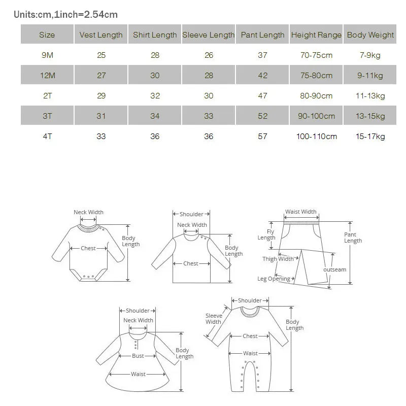 Formal Kids Clothes Boys Outfits Sets Cotton Long Sleeve Shirt Pants Vest 3pcs Spring & Autumn Children Clothing 1-4 Years