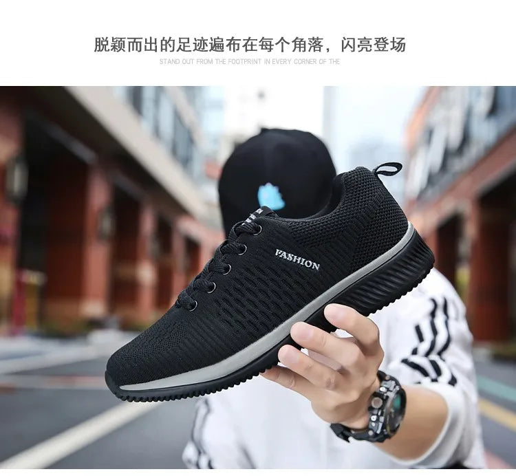 new men's lightweight running shoes casual shoes Breathable walking training shoes non-slip comfortable vulcanized men's