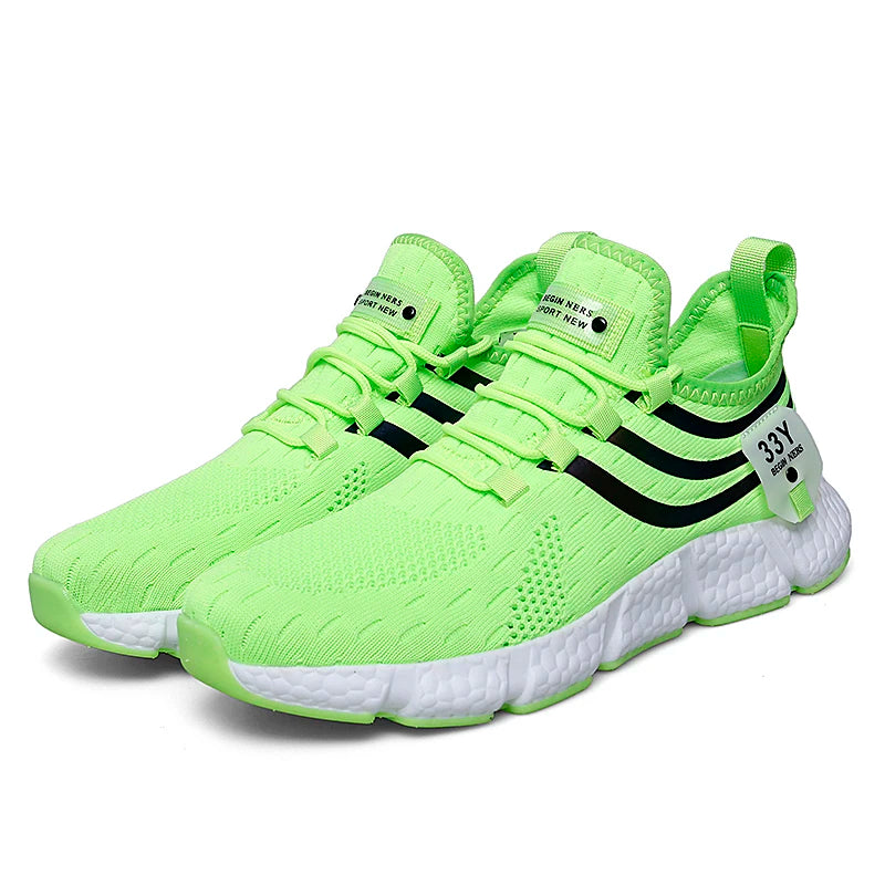 2024 new large size men's casual sports shoes light breathable comfortable thick running shoes fashion outdoor men's sneakers