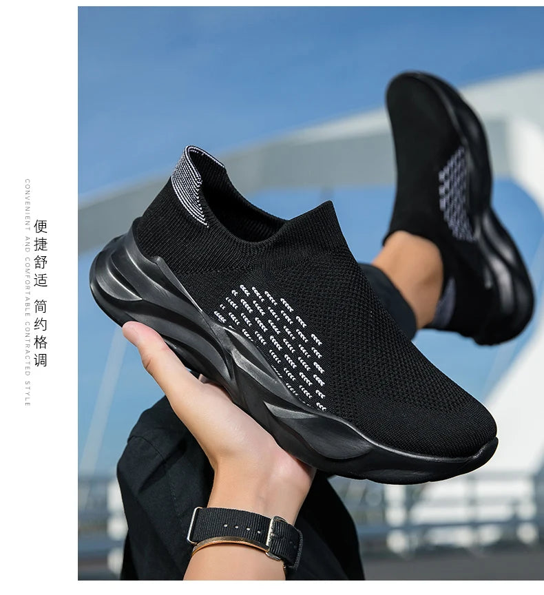 New men's and women's spring and autumn lovers flying woven sports casual shoes large size running shoes men's and women's shoes