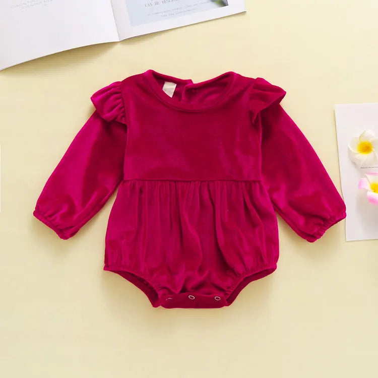 Fashion Solid Color Baby Girl Bodysuit Spring & Autumn Newborn Bodysuits Cotton Long Sleeves Infant Boys Clothing 3-24 Months