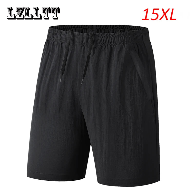 Summer Men Quick Dry Breathable Fitness Joggers Shorts Mens Casual Sport Gym Beach Outdoor Shorts Pants Male Plus Size 12XL 15XL