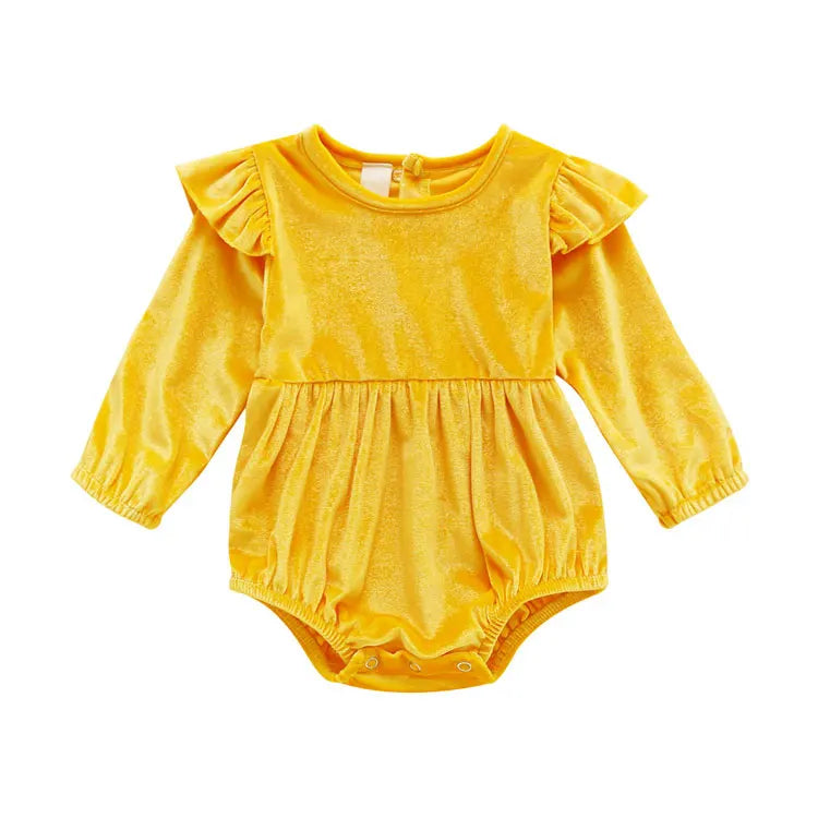 Fashion Solid Color Baby Girl Bodysuit Spring & Autumn Newborn Bodysuits Cotton Long Sleeves Infant Boys Clothing 3-24 Months