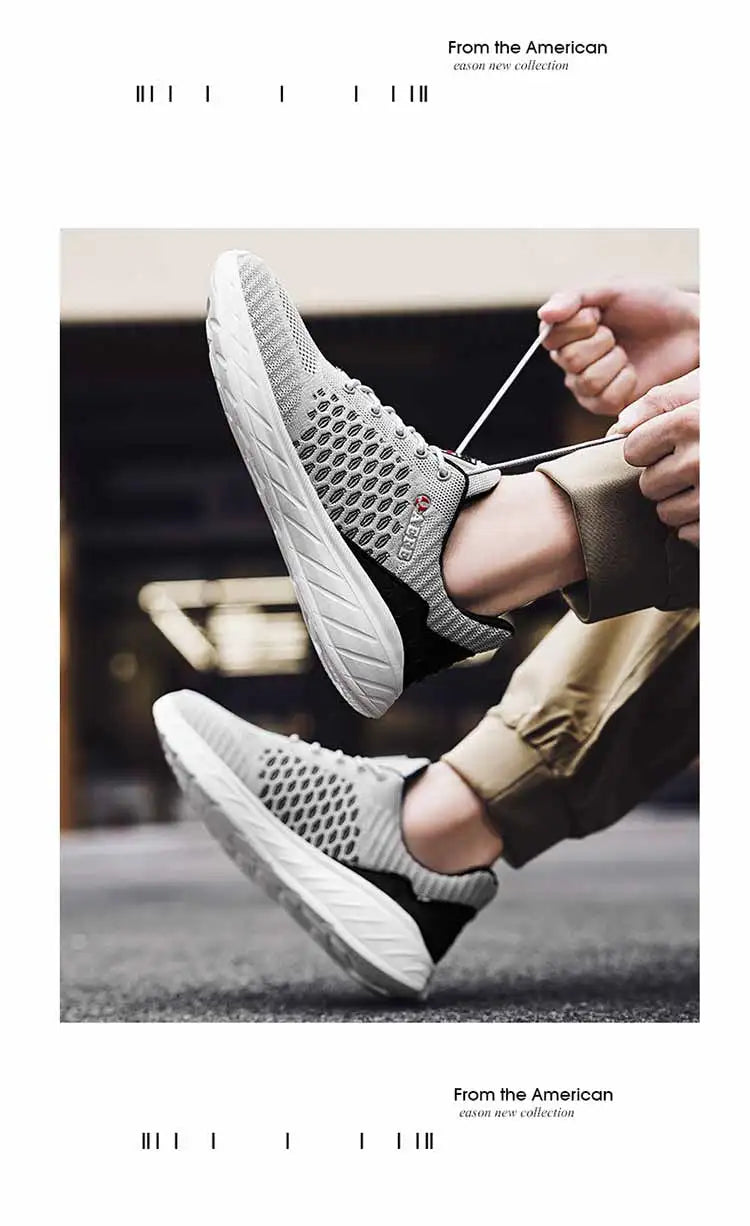 Men's mesh sports vulcanized shoes breathable casual shoes walking men's shoes spring and autumn new40-47