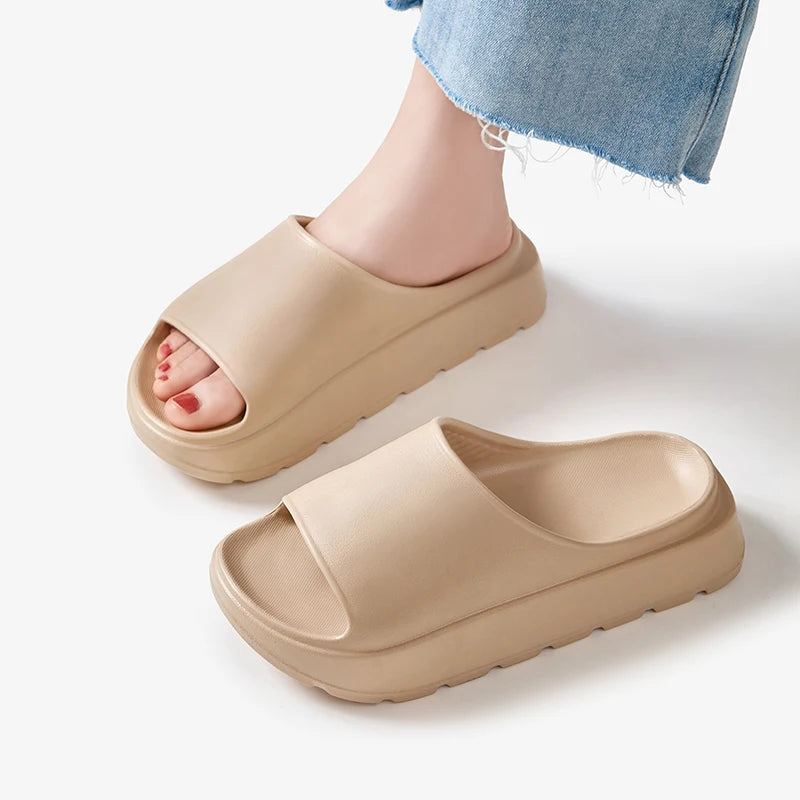 Thick Bottom Platform Cloud Slippers Women Eva Indoor Home Slides Woman 2024 Summer Lightweight Non Slip Beach Sandals Flip Flop