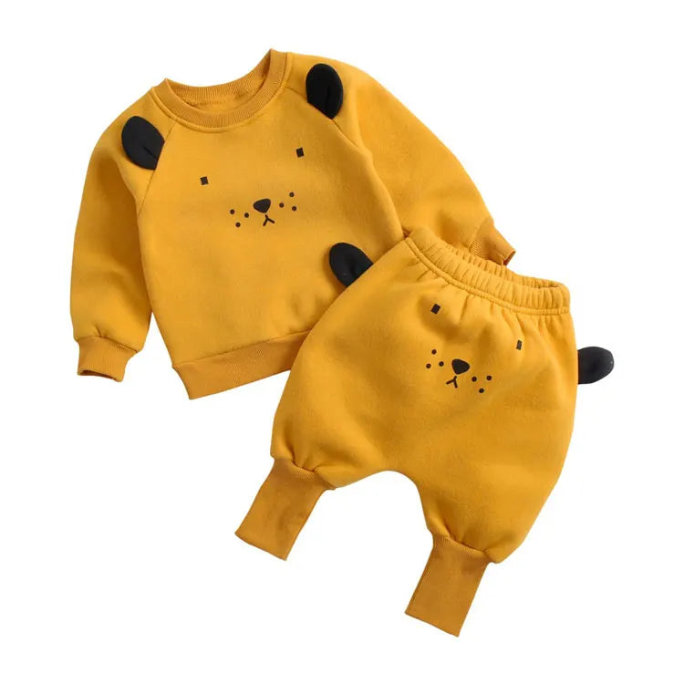 Cartoon Kids Clothes Boys Outfit Set Cotton Long Sleeve Tops Pants 2 Pcs Spring Autumn Children Girls Clothing Sets 1-3 Years