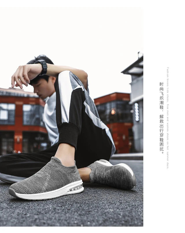 Men's and women's new spring and autumn breathable mesh casual sports shoes men's and women's shoes large size vulcanized shoes