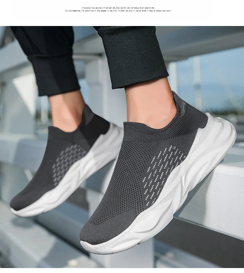 New men's and women's spring and autumn lovers flying woven sports casual shoes large size running shoes men's and women's shoes