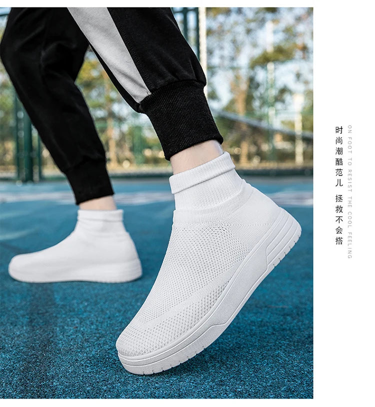 Comfortable casual shoes for men and women High top breathable sneakers for men and women walking shoes large size