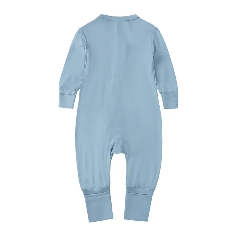 Long Sleeve Cotton Zipper Baby Girl Romper Solid Color Newborn Baby Clothes Spring & Autumn  Infant Boys Rompers 3-24 Months