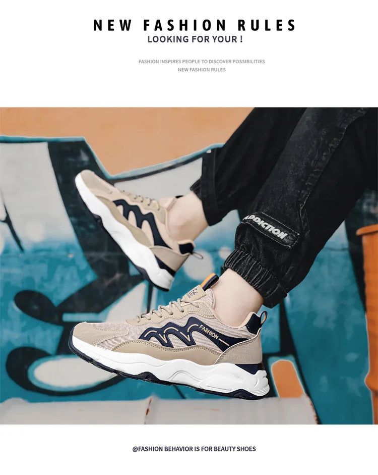 2024 New men's sneakers Comfortable casual men's shoes light breathable walking and running designer Spring and Autumn