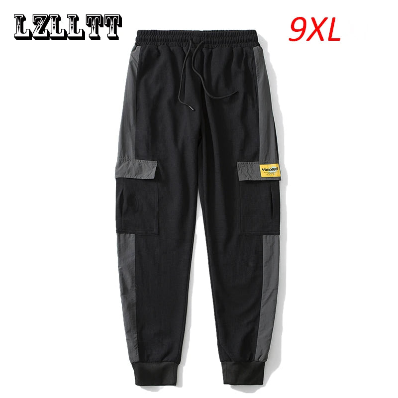 Men Casual Hip Hop Cargo Pants Spring Autumn Mens Fashion Streetwear Harem Pants Man Jogger Oversize Trousers Male Plus Size 9XL