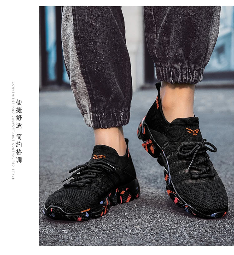 Men's and women's sneakers mesh breathable casual summer lightweight comfortable outdoor walking couple shoes plus size