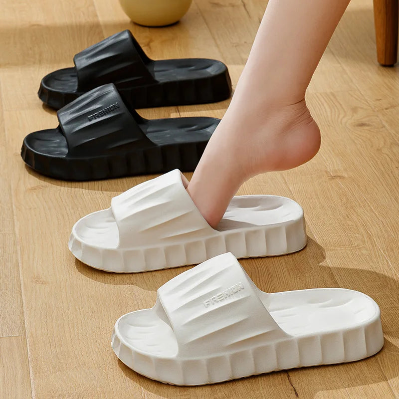 Home Thick Bottom Platform Slippers Women Eva Anti Slip Bathroom Slippers Woman 2024 Summer Couple Indoor Outdoor Slides Sandals