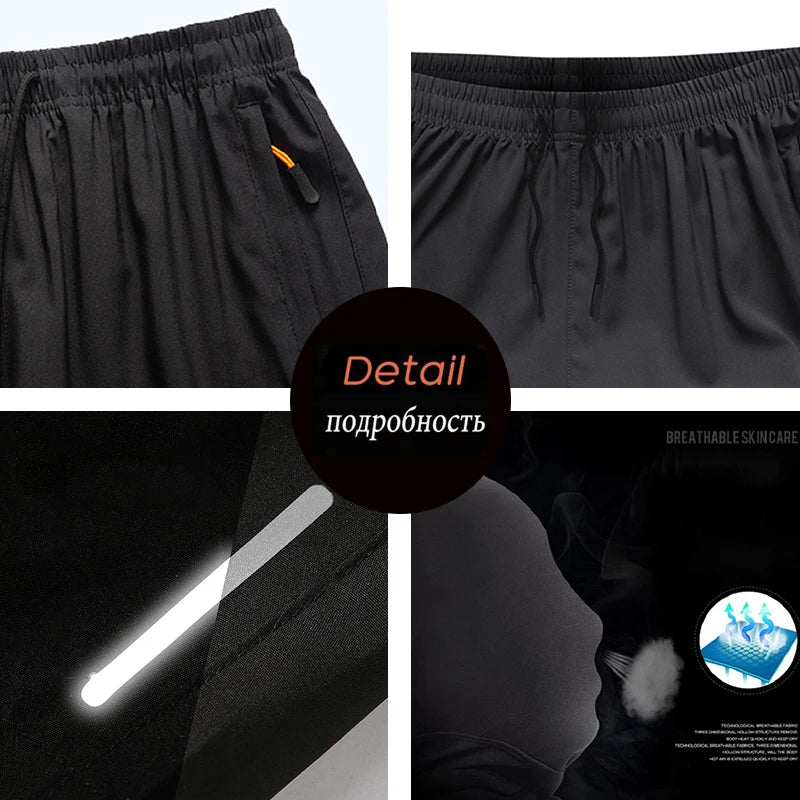 Summer Men Breathable Sport Running Shorts Mens Jogging Gym Beach Shorts Man Quick Dry Fitness Sportswear Bottoms Plus Size 8XL