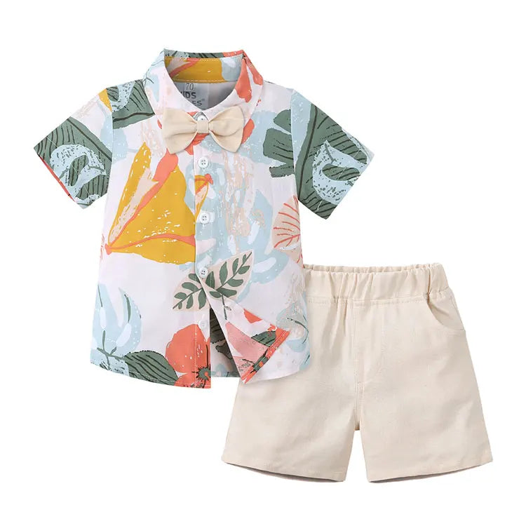 Fashion Kids Clothes Boys Outfit Summer Boy Clothing Sets Cotton Short Sleeve Shirt Shorts Children Clothing 1-6 Years